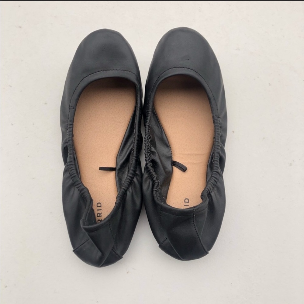 Wide Torrid Black Scrunch Ballet Flats